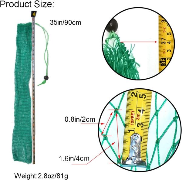 Fishing Net Bag Foldable Fishing Keep Net Diving Bag 4/5 Inch Mesh 35 Inch Length Fishing Net - Image 2