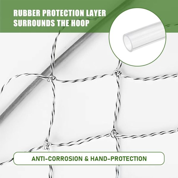 Portable Bridge and Pier Fishing Net, 32" Heavy-Duty Fishing Cast Nylon Mesh Drop Net with Rope for Pier Fishing - Image 6