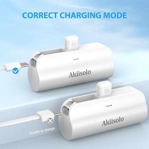 Portable Charger Power Bank For iPhone With Dual Infterface, Real 5000mAh , Mini Phone Charger Battery Pack Fast Charging Compatible with iPhone 15/14/14 Pro Max/14 Plus/13/12/11/X/8/7/6, More (white) - Image 4